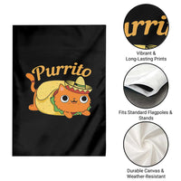 Funny Burrito Lover Gift Garden Flag Purrito Cat - Wonder Print Shop