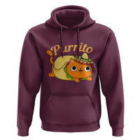 Funny Burrito Lover Gift Hoodie Purrito Cat - Wonder Print Shop
