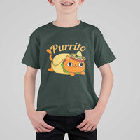 Funny Burrito Lover Gift T Shirt For Kid Purrito Cat - Wonder Print Shop