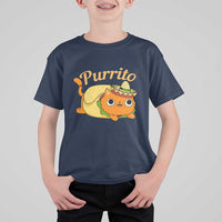 Funny Burrito Lover Gift T Shirt For Kid Purrito Cat - Wonder Print Shop