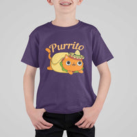 Funny Burrito Lover Gift T Shirt For Kid Purrito Cat - Wonder Print Shop
