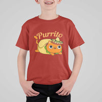 Funny Burrito Lover Gift T Shirt For Kid Purrito Cat - Wonder Print Shop