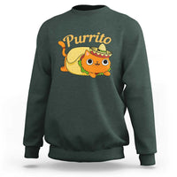 Funny Burrito Lover Gift Sweatshirt Purrito Cat - Wonder Print Shop