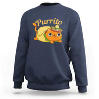 Funny Burrito Lover Gift Sweatshirt Purrito Cat - Wonder Print Shop