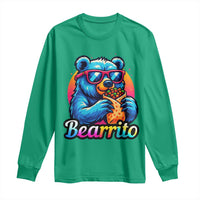 Mexican Food Lover Gift Long Sleeve Shirt Funny Bearrito - Wonder Print Shop