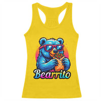 Mexican Food Lover Gift Racerback Tank Top Funny Bearrito - Wonder Print Shop