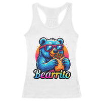 Mexican Food Lover Gift Racerback Tank Top Funny Bearrito - Wonder Print Shop