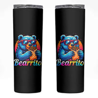 Mexican Food Lover Gift Skinny Tumbler Funny Bearrito