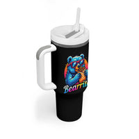 Mexican Food Lover Gift Tumbler With Handle Funny Bearrito