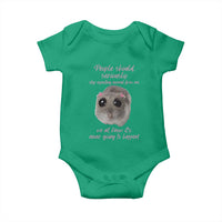 Funny Hamster Meme Baby Onesie People Should Stop Expecting Normal Humor Gift - Wonder Print Shop