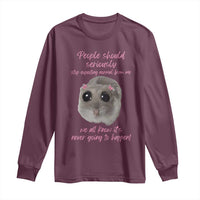 Funny Hamster Meme Long Sleeve Shirt People Should Stop Expecting Normal Humor Gift - Wonder Print Shop