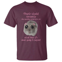 Funny Hamster Meme T Shirt People Should Stop Expecting Normal Humor Gift - Wonder Print Shop