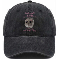 Funny Hamster Meme Washed Cotton Baseball Cap People Should Stop Expecting Normal Humor Gift