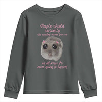Funny Hamster Meme Youth Sweatshirt People Should Stop Expecting Normal Humor Gift - Wonder Print Shop