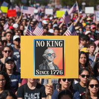 George Washington No Kings Since 1776 Protest Sign Funny Political Meme Gift - Wonder Print Shop