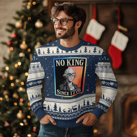 George Washington No Kings Since 1776 Ugly Christmas Sweater Funny Political Meme Gift - Wonder Print Shop