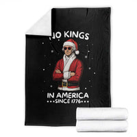 Funny Merry No Kings Since 1776 George Washington Throw Blanket Christmas Gift - Wonder Print Shop