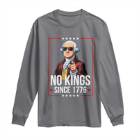Funny George Washington No Kings 1776 Meme Vintage Gift Long Sleeve Shirt - Wonder Print Shop