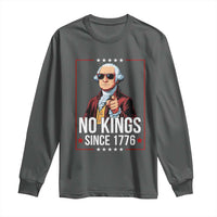 Funny George Washington No Kings 1776 Meme Vintage Gift Long Sleeve Shirt - Wonder Print Shop
