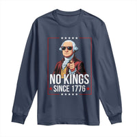 Funny George Washington No Kings 1776 Meme Vintage Gift Long Sleeve Shirt - Wonder Print Shop