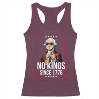 Funny George Washington No Kings 1776 Meme Vintage Gift Racerback Tank Top - Wonder Print Shop