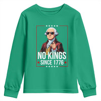 Funny George Washington No Kings 1776 Meme Vintage Gift Youth Sweatshirt - Wonder Print Shop