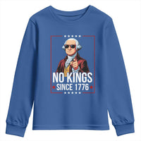 Funny George Washington No Kings 1776 Meme Vintage Gift Youth Sweatshirt - Wonder Print Shop