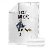 George Washington Kicking Crown Throw Blanket Funny No Kings Meme Gift - Wonder Print Shop