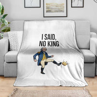 George Washington Kicking Crown Throw Blanket Funny No Kings Meme Gift - Wonder Print Shop