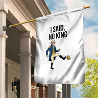 George Washington Kicking Crown Garden Flag Funny No Kings Meme Gift - Wonder Print Shop