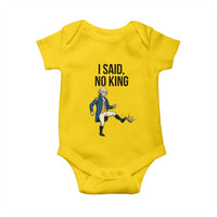 George Washington Kicking Crown Baby Onesie Funny No Kings Meme Gift - Wonder Print Shop