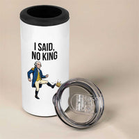 George Washington Kicking Crown 4 in 1 Can Cooler Tumbler Funny No Kings Meme Gift - Wonder Print Shop