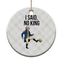 George Washington Kicking Crown Ceramic Ornament Funny No Kings Meme Gift - Wonder Print Shop
