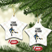 George Washington Kicking Crown Ceramic Ornament Funny No Kings Meme Gift - Wonder Print Shop