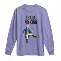George Washington Kicking Crown Long Sleeve Shirt Funny No Kings Meme Gift - Wonder Print Shop