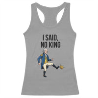 George Washington Kicking Crown Racerback Tank Top Funny No Kings Meme Gift - Wonder Print Shop