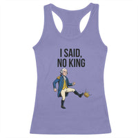 George Washington Kicking Crown Racerback Tank Top Funny No Kings Meme Gift - Wonder Print Shop