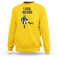 George Washington Kicking Crown Sweatshirt Funny No Kings Meme Gift - Wonder Print Shop