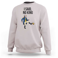 George Washington Kicking Crown Sweatshirt Funny No Kings Meme Gift - Wonder Print Shop