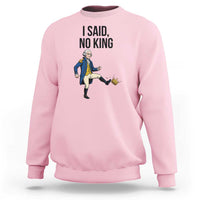 George Washington Kicking Crown Sweatshirt Funny No Kings Meme Gift - Wonder Print Shop