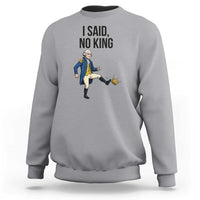 George Washington Kicking Crown Sweatshirt Funny No Kings Meme Gift - Wonder Print Shop