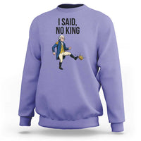 George Washington Kicking Crown Sweatshirt Funny No Kings Meme Gift - Wonder Print Shop