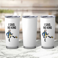 George Washington Kicking Crown Tumbler Cup Funny No Kings Meme Gift - Wonder Print Shop