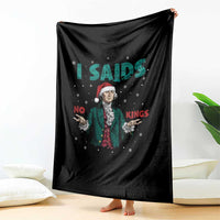 Funny George Washington I Said No Kings Throw Blanket Christmas Patriotic Gift - Wonder Print Shop