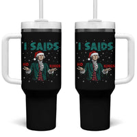 Funny George Washington I Said No Kings Tumbler With Handle Christmas Patriotic Gift - Wonder Print Shop