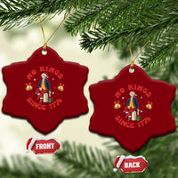 George Washington No Kings Since 1776 Ceramic Ornament Xmas Gift Idea - Wonder Print Shop