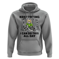 Keep Trying I Can Do This All Day Hoodie Funny Hockey Goalie Cat Gift - Wonder Print Shop