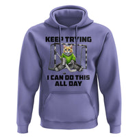 Keep Trying I Can Do This All Day Hoodie Funny Hockey Goalie Cat Gift - Wonder Print Shop