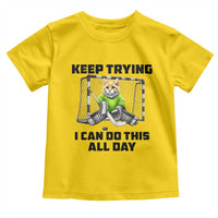 Keep Trying I Can Do This All Day Toddler T Shirt Funny Hockey Goalie Cat Gift - Wonder Print Shop