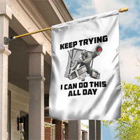Keep Trying I Can Do This All Day Garden Flag Funny Goalie Hockey Player Gift - Wonder Print Shop